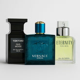 Tom ford Oud Wood Eau de Parfum 100ml, Versace Eros Eau de Toilette 100ml, Calvin Klein Eternity for Men Eau de Toilette 100ml