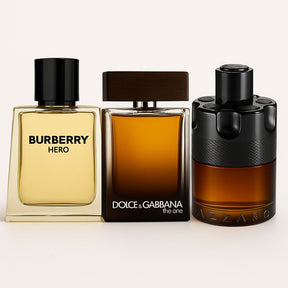 Burberry Hero Eau de Parfum 100ml, Dolce & Gabbana The One For Men Eau de Toilette 100ml, Azzaro Wanted by Night Eau de Parfum 100ml